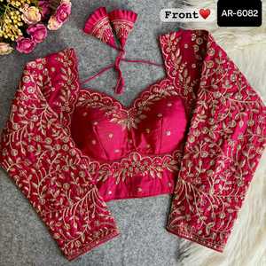 Indian Party Wear Ready to Wear Blouse with Heavy Zari and Embroidery Work Fancy Blouse for Bridal Wear Saree and Lehenga Choli - Product Image 2