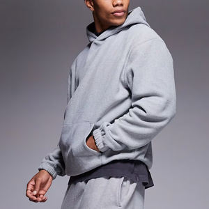 เสื้อฮู้ด400แกรมเฮฟวีเวตสำหรับผู้ชายเสื้อมีฮู้ดและเสื้อสเวตเชิ้ตฮิปฮอปพิมพ์โลโก้ตามสั่งทำจากผ้าฝ้าย100% - Product Image 5