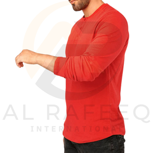 Cómoda camisa de manga larga de gran tamaño para hombres Impresión personalizada disponible Camisa de poliéster de algodón transpirable - Product Image 4