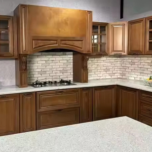 Enbl High Quality Modern Modular Solid <strong>Wood</strong> Cupboard Classic Style Lacquer Pantry Kitchen Cabinets Acrylic Includes <strong>Drawer</strong> Slide - Product Image 1