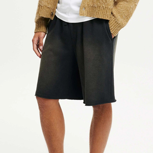 Custom Made Comfortable 100% <b>Cotton</b> Fleece sunfade wash long Shorts for Men summer Casual Wear Fashionable Plain mens Shorts - Product Image 4