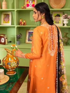 Pure Lawn Printed Lace Salwar Kameez Indian Pakistani Traje de tres piezas para mujer Verano Hasta el suelo Ropa de fiesta de secado rápido - Product Image 3