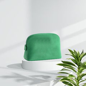 Grand sac à cosmétiques de luxe en cuir imperméable avec logo personnalisé avec fermeture à glissière pour le stockage de maquillage - Product Image 6