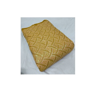 Tissu de séquence Butta matériel de robe de soirée de mariage de qualité supérieure du fournisseur indien au prix d'exportation - Product Image 1