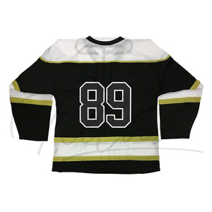 Maillot de hockey sur glace pour homme, couleur tendance, col en V, séchage rapide, respirant, 100% polyester, service OEM, nom d'équipe personnalisé - Product Image 1