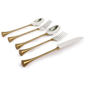 Elegant <b>Set</b> of 5 Stainless Steel Silverware in <b>Mirror</b> Polished with Sleek Design Perfect for Kitchenware and Tabletop Serving - Product Image 2