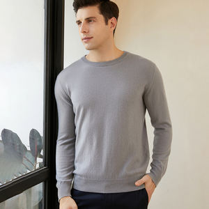 2025 chaud-populaire tricoté cachemire hommes pulls décontractés coupe ajustée sueurs luxe 100% pur cachemire pull col rond pull - Product Image 3