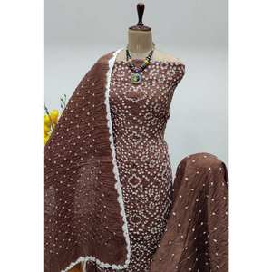 ชุดเดรสผ้าซาตินคอตตอนสำหรับผู้หญิง KMTAH แบบยาวคลุมเข่า แต่งลาย Bandhani  แห้งเร็ว ทรงปกติ เหมาะสำหรับทุกฤดูกาล - Product Image 2