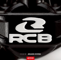 Kaliper Rem Piston Tunggal RCB E45 32mm Segel Debu Satu Arah Paduan Aluminium Tempa Untuk Rem Belakang Honda CT125 Hitam