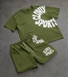 CLOVIX SPORTS ผู้ผลิตเสื้อผ้าบุรุษแบบกำหนดเอง ชุดฤดูร้อน 2 ชิ้น สีพื้น พิมพ์โลโก้แบบนูน ระบายอากาศได้ดี สตรีทแวร์ ผ้าฝ้าย 100% - Product Image 6
