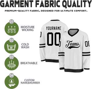 Venta al por mayor OEM personalizado parche camisetas de hockey sobre hielo costura duradera soporte directo de fábrica para ropa de equipo - Product Image 2