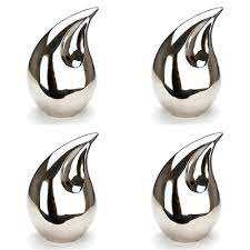 Urnas de cremación de lágrima de latón recién llegadas en color plateado Pet Ashes Indian Handcrafted Diseño hecho a mano Urna funeraria de metal - Product Image 3