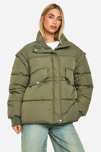 Veste d'hiver matelassée imperméable coupe-vent respirante en maille noire de haute qualité personnalisée pour femme - Product Image 4