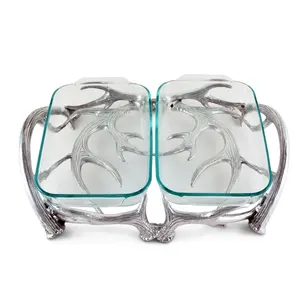 ถาดโลหะสีโรสโกลด์สำหรับโต๊ะเครื่องแป้งสุดหรู ประดับเพชร ถาดเสิร์ฟสไตล์นิวยอร์ก ดีไซน์แบบชายฝั่ง - Product Image 5