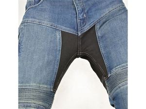 Blue <b>Jeans</b> <b>Men</b> <b>Biker</b> with Aramid Reinforcement and Removable CE Protectors for Motorcycle Riding - Product Image 5