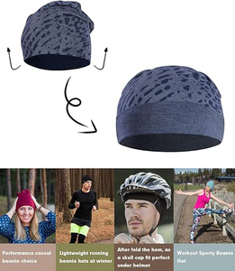 Bonnet unisexe brodé en 3D avec design en câble, léger et long, style souple, respirant et confortable, personnalisé et stylé - Product Image 4