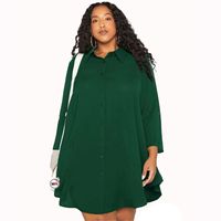 Nouvelle Robe Longue Décontractée pour Femme, Coupe Asymétrique, Boutonnée, Couleurs Personnalisables (Vert, Rose), en Coton, Idéale pour l'Automne