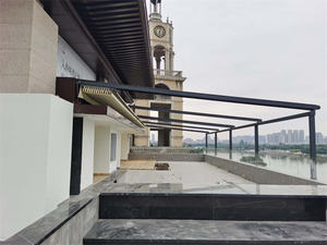 Motori motorizzati automatici Full Cassette elettrico retrattile Led esterno in alluminio parasole Patio tenda da sole - Product Image 5