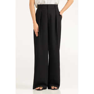 Pantalon en crêpe taille haute à jambes larges WM-TRC-SS26-606, style coupe droite printemps - Product Image 2