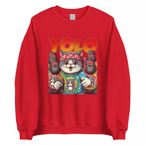 Sudadera de cuello redondo recortada con dobladillo crudo vintage de peso pesado personalizada con estampado DTG para hombre - Product Image 4