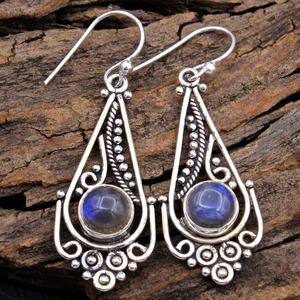 Sólido 925 plata esterlina piedra lunar labradorita turquesa mujeres piedras preciosas hechas a mano diseñador joyería al por mayor - Product Image 6