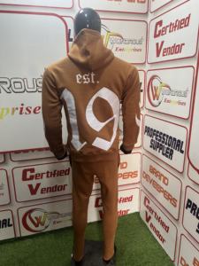 Chándal de invierno para hombre, ropa deportiva de algodón 100%, sudaderas con capucha, pantalón acampanado lavado con ácido, apliques bordados, ligero, ecológico - Product Image 3