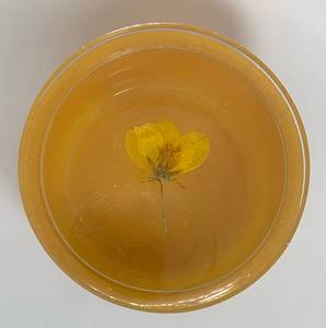 Handmade Resin Bowl With <b>Yellow</b> <b>Flower</b> Design For Home Decoration - Product Image 2