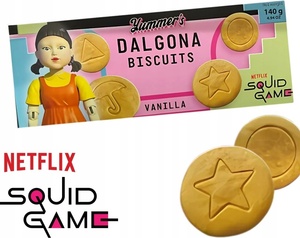 Best Quality Yummers Squid Game Dalgona Vanilla <b>Wheat</b> Biscuits 140g Korean Snack Food WholesalePrice Sweet Treats Factory Supply - Product Image 2