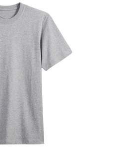 Camiseta clásica de algodón para hombre, cuello redondo, suave, transpirable, manga corta, lisa para imprimir, uso diario informal, suministro al por mayor OEM - Product Image 4