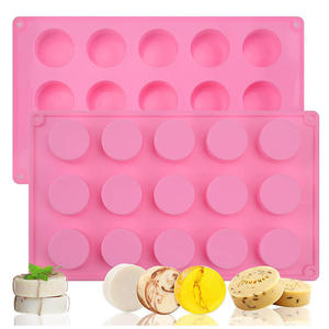 Molde de Silicona Cilíndrico Pequeño de 15 Cavidades para Chocolate, Bandeja Antiadherente para Cubitos de Hielo, Material de Grado Alimenticio para Hornear Postres y Pasteles, Apto para Congelador - Product Image 2