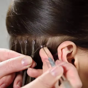 Kit d'outils pour extensions capillaires en acier inoxydable de qualité chirurgicale supérieure : Pince à micro-anneaux, Pince à sertir, Crochet à boucle pour points morts - Product Image 6