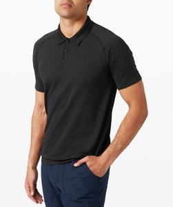 Maillot de golf en coton de haute qualité pour hommes avec logo personnalisé brodé et motif uni pour polos - Product Image 1