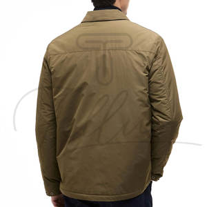 Chaqueta Acolchada con Parches para Hombre, Transpirable, Estilo Urbano, Formal, Ligera, Cortavientos, 100% Algodón - Product Image 3
