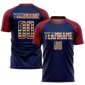 Camisetas de Fútbol Personalizadas 100% Poliéster de Secado Rápido y Transpirables con Impresión por Sublimación, Nombres de Equipos Personalizados, Unisex para Adultos, Servicio OEM - Product Image 1