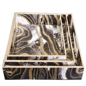 ถาดไม้ทำมือพิมพ์ลายเคลือบสำหรับเสิร์ฟอาหารเช้าถาดไม้ตกแต่งใหม่ - Product Image 6