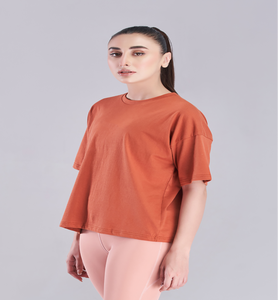 Camiseta de mujer personalizada de talla grande, Camiseta de cuello redondo de gran tamaño, camisetas de algodón pesado para niñas y mujeres - Product Image 2