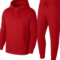 Ensemble de survêtement décontracté pour homme, à capuche, uni, 2 pièces, séchage rapide, respirant, léger, vêtements de sport pour la salle de sport