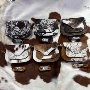 Cartera de mano de piel de vaca de estilo occidental hecha a mano de la mejor calidad, cartera elegante para mujer, bolso de mano cruzado de cuero multiusos - Product Image 2