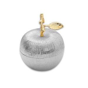 โถตกแต่งงานแฮนด์เมดผลิตภัณฑ์เครื่องครัวภาชนะที่ใช้ในครัวเรือนสไตล์ไม่เหมือนใครโถเมสันทรงแอปเปิ้ลสีเงินสำเร็จรูป - Product Image 1