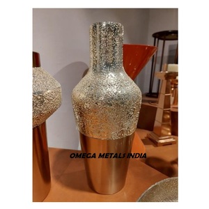 Florero de Mesa con Acabado Dorado y Plateado, Diseño Personalizado, Centros de Mesa para Decoración del Hogar y Bodas - Product Image 3