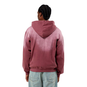 Vente en gros Streetwear sweat à capuche zippé en coton éponge lavage à l'acide personnalisé épaule tombante 450gsm styles unisexe sweat à capuche pour hommes - Product Image 4