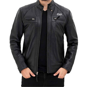 Chaqueta de moda de cuero marrón profesional hecha a mano de calidad superior con cuello levantado transpirable para la temporada de invierno - Product Image 2