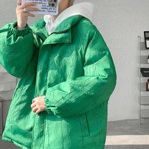 Manteau de veste vert bouffant Style régulier à capuche manteaux en duvet pour femmes hiver - Product Image 2