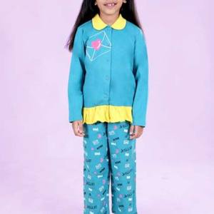 Pantalon de nuit en viscose de soie imprimée pour filles au prix d'usine - Product Image 1