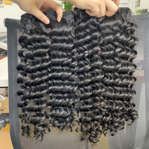 Pelucas vírgenes alineadas con cutícula de pelo liso dibujado doble de onda profunda vendedores de extensiones de cabello humano venta al por mayor recto ondulado rizado - Product Image 4