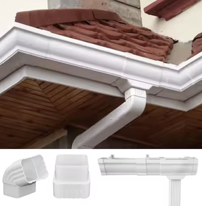 Hiện đại Trọng lượng nhẹ <span class=keywords><strong>PVC</strong></span> mưa máng xối downpipes vuông lợp nước mưa hệ thống thoát nước nhựa vật liệu xây dựng cho các tòa nhà - Product Image 5