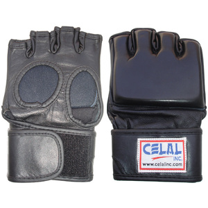 Guantes Mma al por mayor logotipo personalizado entrenamiento lucha medio dedo PU cuero boxeo - Product Image 6