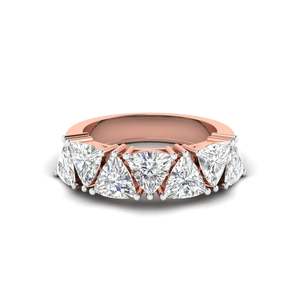 Anillo de compromiso con diamante talla trillón de 5.25 ct, color F, claridad VS, diamante cultivado en laboratorio en oro de 14K, para bodas, compromisos y fiestas. - Product Image 1