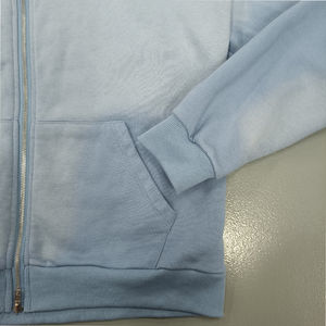 100% Material de algodón French Terry Acid Wash Sudadera con capucha de mezcla de algodón personalizada Transpirable Desgastado Heavyweight Acid Wash Hoodie - Product Image 4