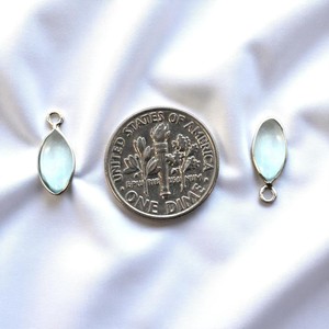 Bisel Marquesa de plata de ley 10x5 MM, abalorios hechos a mano de piedras preciosas de Topacio azul para hacer joyas DIY - Product Image 1